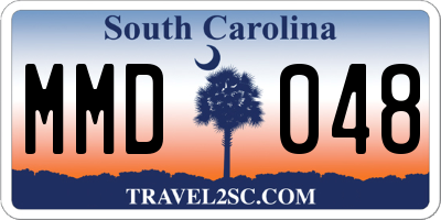 SC license plate MMD048