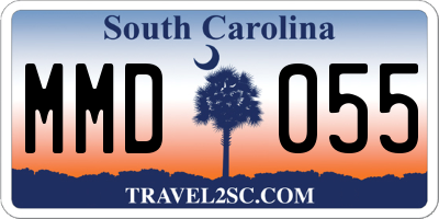 SC license plate MMD055