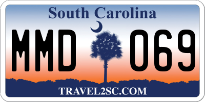 SC license plate MMD069
