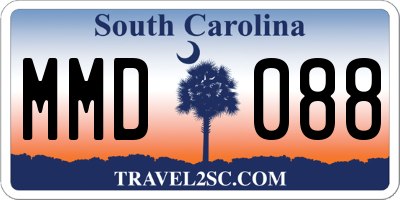 SC license plate MMD088