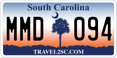 SC license plate MMD094