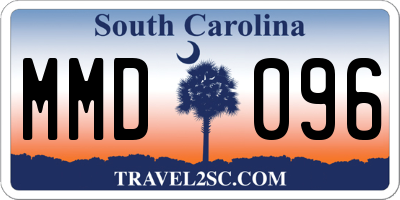 SC license plate MMD096