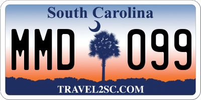 SC license plate MMD099