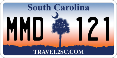 SC license plate MMD121