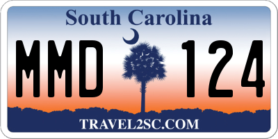 SC license plate MMD124
