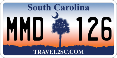 SC license plate MMD126