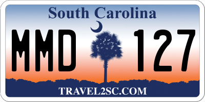 SC license plate MMD127