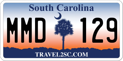 SC license plate MMD129