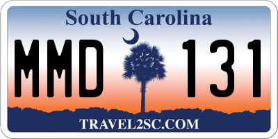 SC license plate MMD131