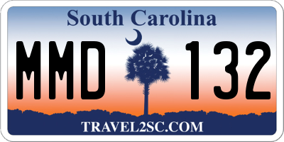 SC license plate MMD132