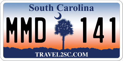 SC license plate MMD141