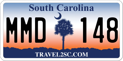 SC license plate MMD148