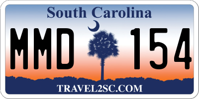 SC license plate MMD154