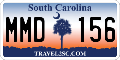 SC license plate MMD156