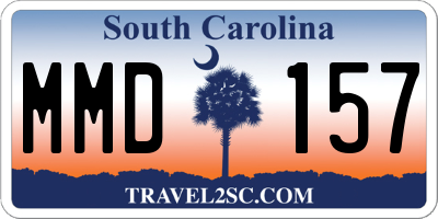 SC license plate MMD157