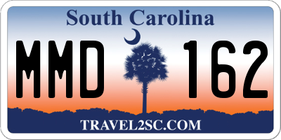 SC license plate MMD162