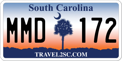 SC license plate MMD172