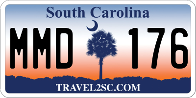 SC license plate MMD176
