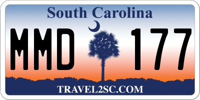 SC license plate MMD177