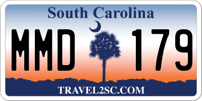 SC license plate MMD179