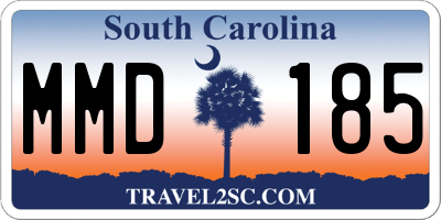 SC license plate MMD185