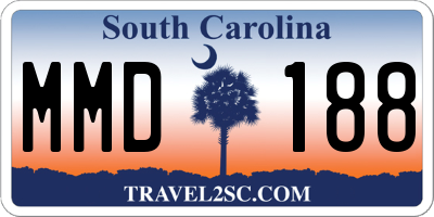 SC license plate MMD188