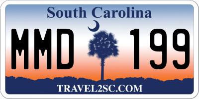 SC license plate MMD199