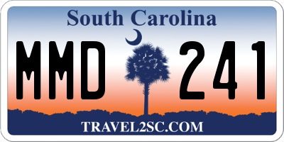 SC license plate MMD241