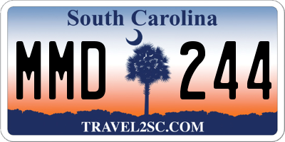 SC license plate MMD244