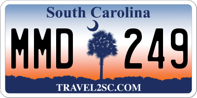 SC license plate MMD249