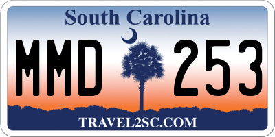 SC license plate MMD253