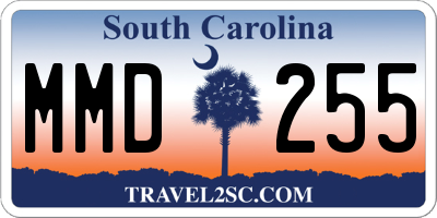 SC license plate MMD255