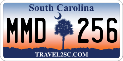 SC license plate MMD256