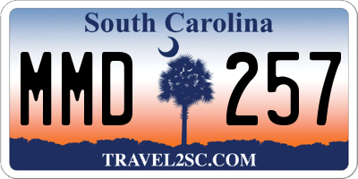 SC license plate MMD257