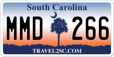 SC license plate MMD266