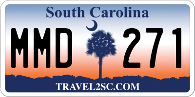 SC license plate MMD271