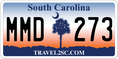 SC license plate MMD273