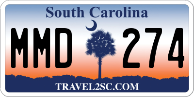 SC license plate MMD274