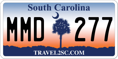 SC license plate MMD277