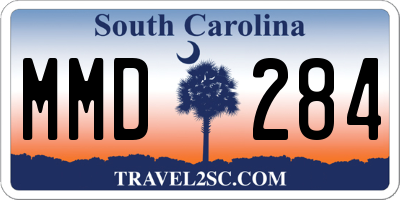 SC license plate MMD284
