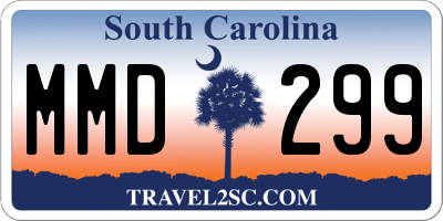 SC license plate MMD299