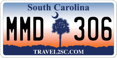 SC license plate MMD306