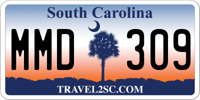 SC license plate MMD309