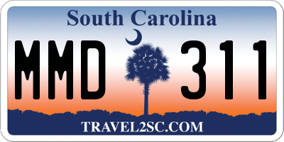 SC license plate MMD311