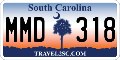 SC license plate MMD318