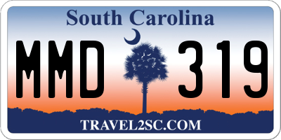 SC license plate MMD319