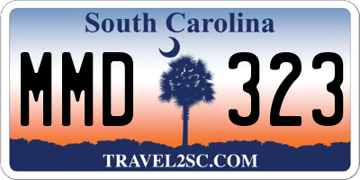 SC license plate MMD323