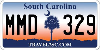 SC license plate MMD329