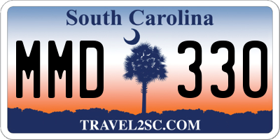 SC license plate MMD330