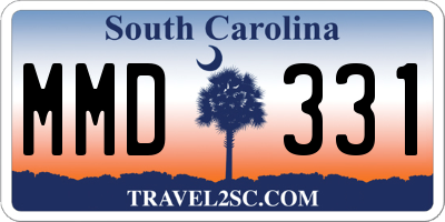 SC license plate MMD331